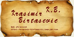 Krasimir Birtašević vizit kartica